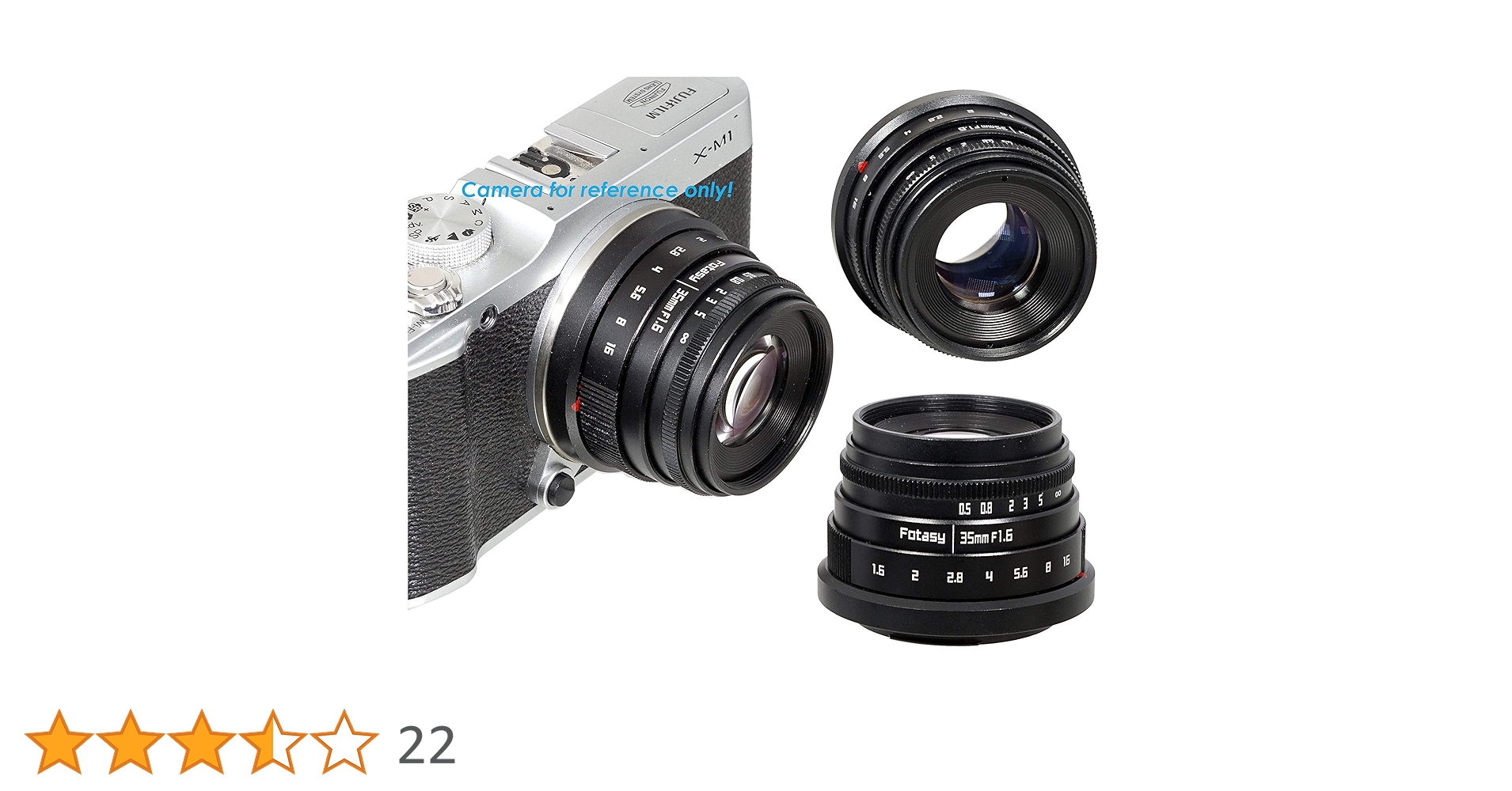 Amazon.co.jp: Fotasy マニュアル 35mm f1.6 APSC レンズ 富士